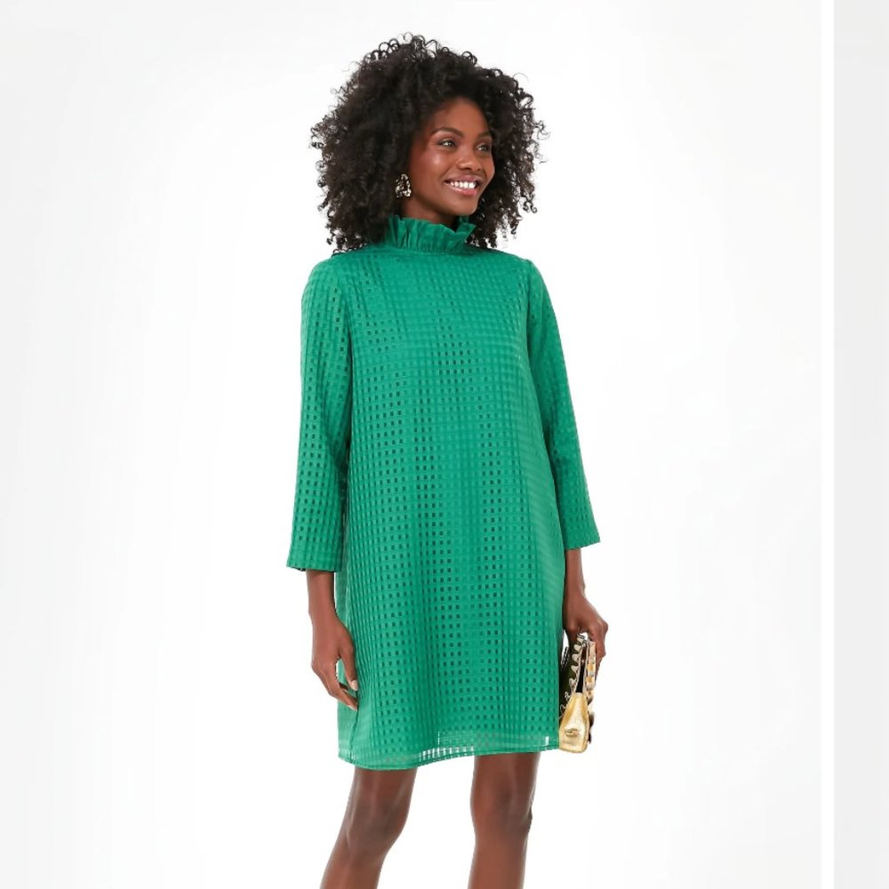 TUCKERNUCK  Emerald Green Burnout Daphne Dress